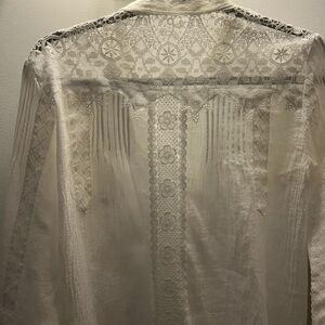 Elegant Lace Sheer white blouse